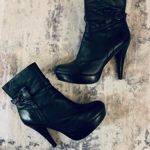 Marc Fisher Leather Stiletto Botties, size 7 Black